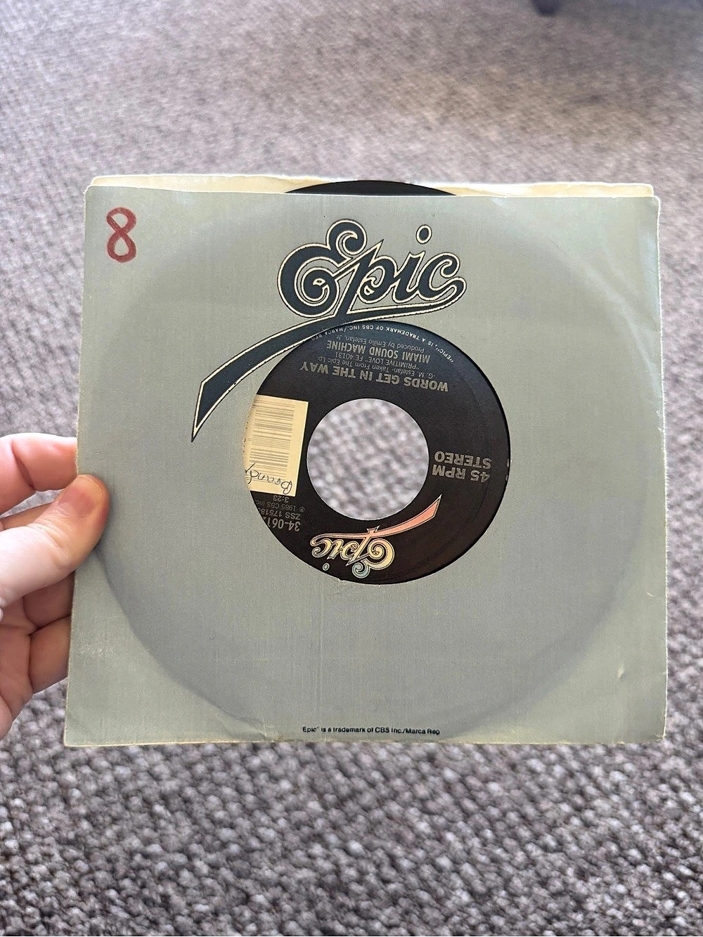 Epic Words Get In The Way / Movies 7" Vinyl Single
